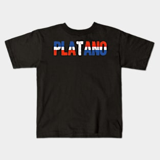 Platano Power Dominican Republic Flag Kids T-Shirt